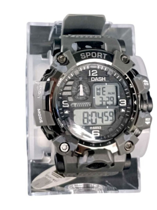 Digital Men's Watch 40mm Battery with Gray Rubb...