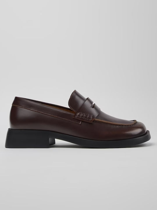 Camper Donna Damenleder-Loafers in brauner Farbe