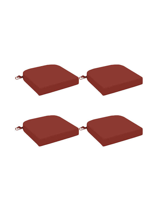 vidaXL Gartenstuhl-Sitzkissen in Bogenform Rot ...