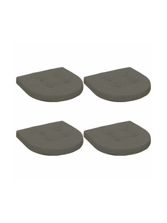 vidaXL Gartenstuhl-Sitzkissen Bogenform Grau 4 ...