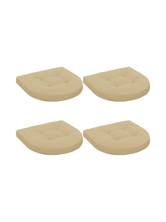 vidaXL Gartenstuhl-Sitzkissen Bogenförmig Beige...