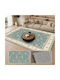 Homeone Flat Velvet Rectangular Rug with Fringes in Petrol Blue 120x160cm