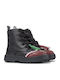 Norte Twins Leather Kids Black Ankle Boots