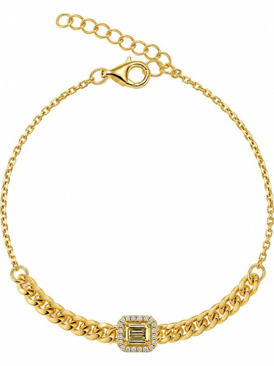 Jools Damenarmband Kette aus Vergoldetem Silber 17 cm