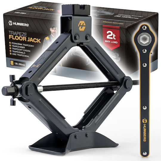 Humberg Hand-Operated Scissor Jack with Lifting Height up to 39 cm and Load Capacity up to 2 Tons