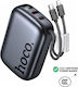 Hoco Q55 Power Bank 20000mAh 20W με Θύρα USB-A και Θύρα USB-C Quick Charge Γκρι