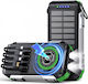 Linomag Solar Power Bank 30000mAh 22.5W with USB-A Port and 2 USB-C Power Delivery Ports Green