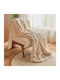 A-s Nalia Furry Sofa Blanket 120x160cm White