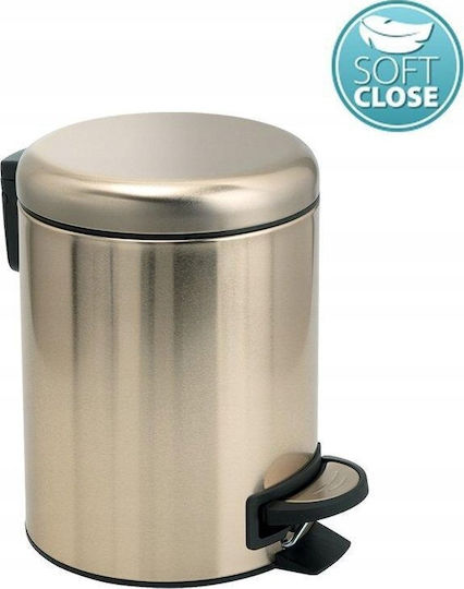 Inox Bathroom Bin Soft Close 3 L Gold
