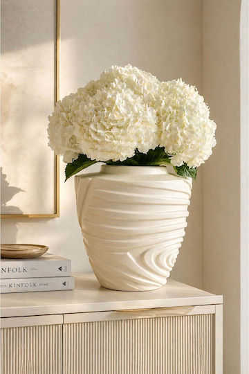 SteweHome Dekorative Keramikvase Beige Y32cm