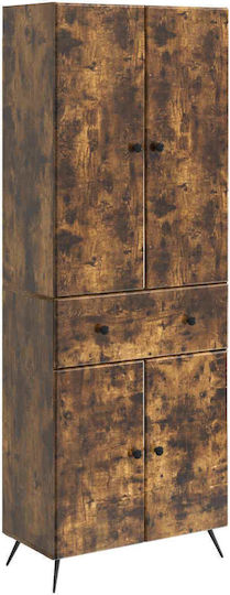 Biblioteci din Lemn de Stejar Afumat (2 buc.) 66x34,5x90 cm