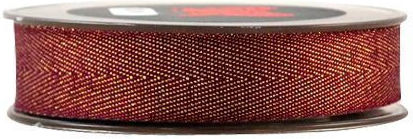 Band 9 m Metallic Fishbone 15 mm – Bordeaux