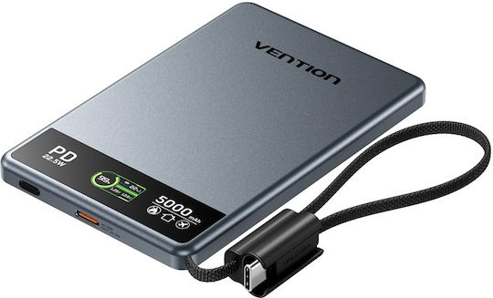 Vention MagSafe Power Bank 10000mAh 22.5W με Θύρα USB-C Charcoal Grey