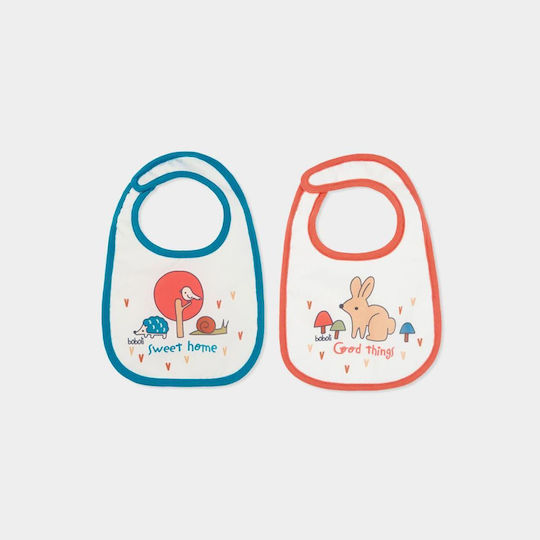 Boboli Fabric Bibs Ecru 2 Pieces Boboli Fabric Bibs Ecru 2 Pieces