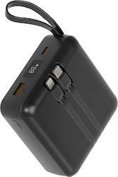 Akashi Външна батерия 10000 mAh 22,5 W с USB-A порт и USB-C порт Черна Akashi Външна батерия 10000 mAh 22,5 W с USB-A порт и USB-C порт Черна