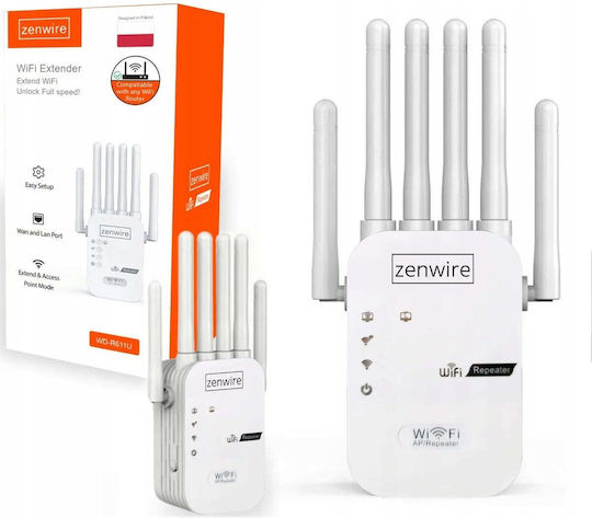 Zenwire WD-R611U WiFi Extender Single Band (2.4GHz) 300Mbps