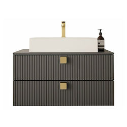 Epipla1.gr Ντουλάπι Μπάνιου 80x46x42cm Γκρι