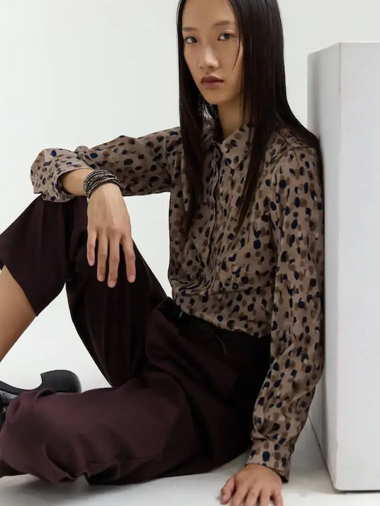 Pablita Langärmeliges Damenhemd Beige