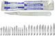 Disposable Scalpels No 21 Ergonomic Handle 10 Pieces