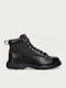 Nash Leather Black Combat Boots