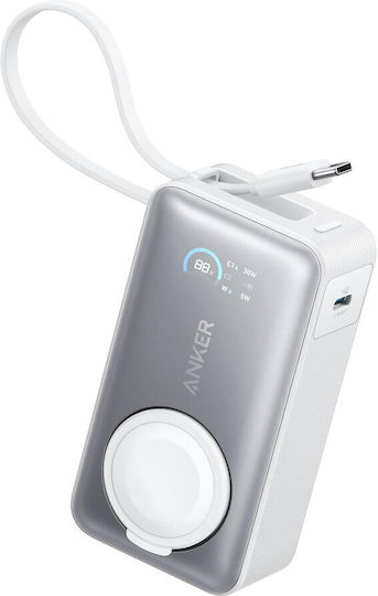 Anker MagGo Power Bank 10000 mAh 35 W mit USB-A- und USB-C-Anschluss Weiß
