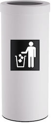 Pam & Co Plastic Waste Bin 30 L White