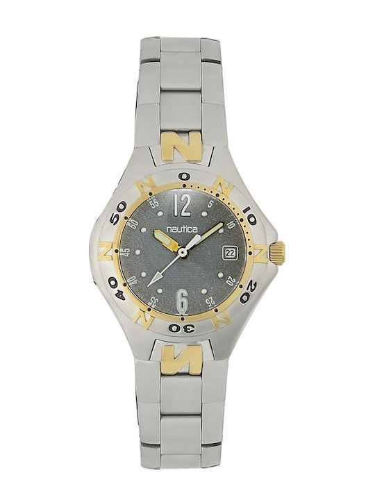 30mm Women's Battery-Powered Watch with Silver Metal Bracelet