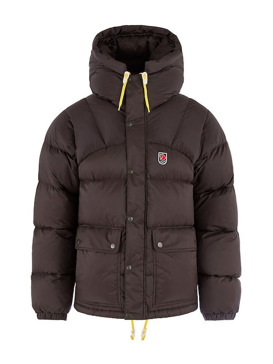 Expedition Down Lite Winter Synthetic Leather Windproof Brown Jacket