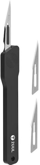 2UUL BL11 BB Shark Black Knight Precision Blade Set Aluminum Handle & 3 Replacement Blades Black N71718