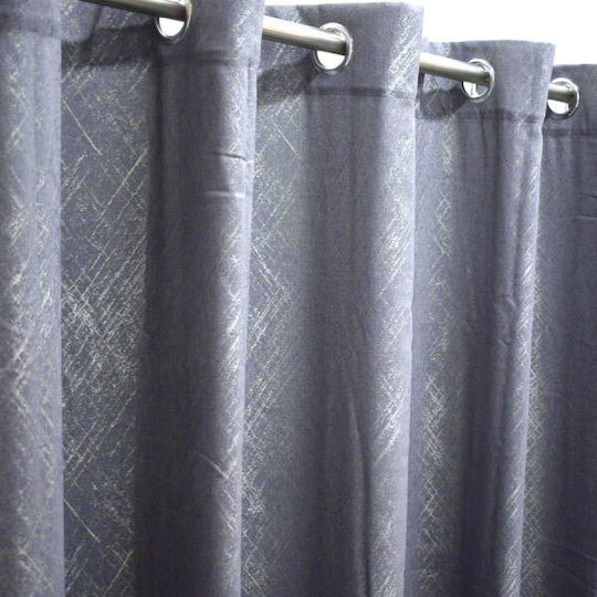 SpitiBazaar Κουρτίνα με Τρουκς Γκρι 270x280εκ.