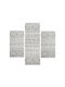 Balsan Havana Aztec-s 619 Set Modern de Covoare pentru Dormitor Gri 3 Bucăți