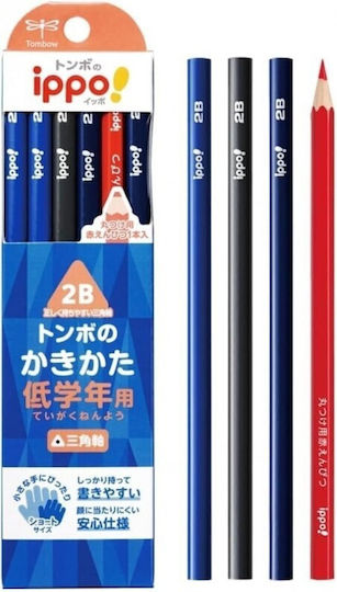 Tombow Ippo Дървени Моливи 12 Броя 2B Триъгълни За Правилен Захват Mp-sepa01-2b 4901991023947