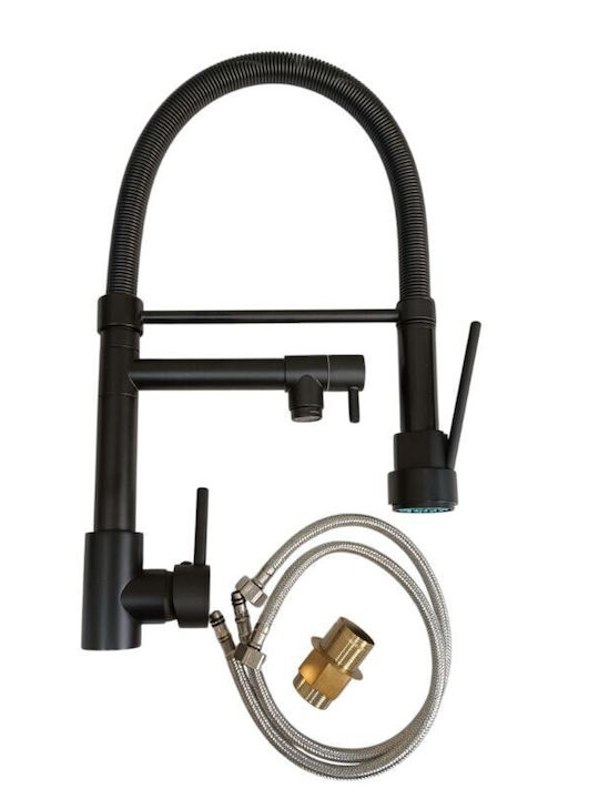 Counter-Mounted Kitchen Faucet Flexible Black