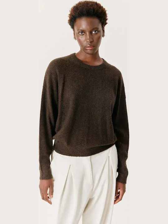 Quity Women's Long-Sleeve Cotton Turtleneck Sweater Purple