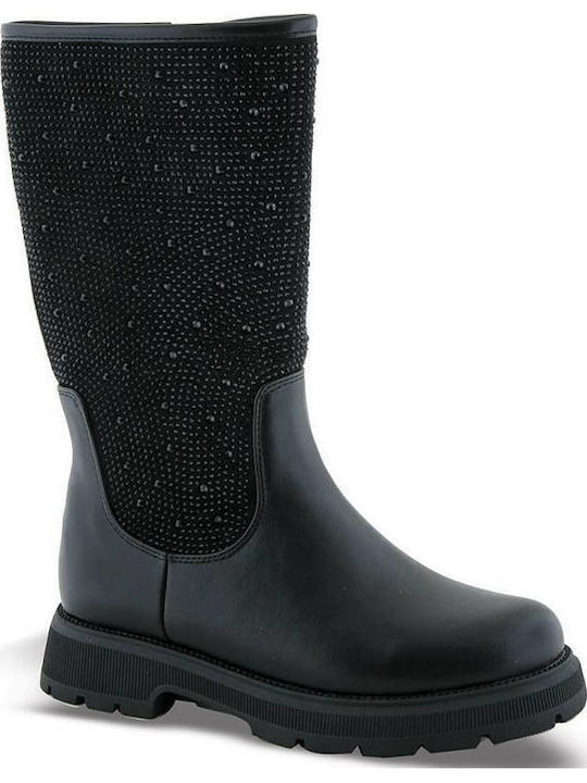 Kinderstiefel mit Reißverschluss Schwarz
