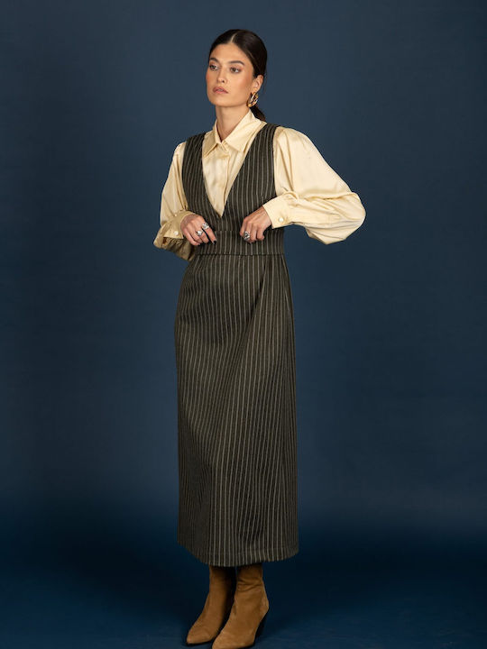 Midi-Kleid Grün 132-81944-Grün (004)