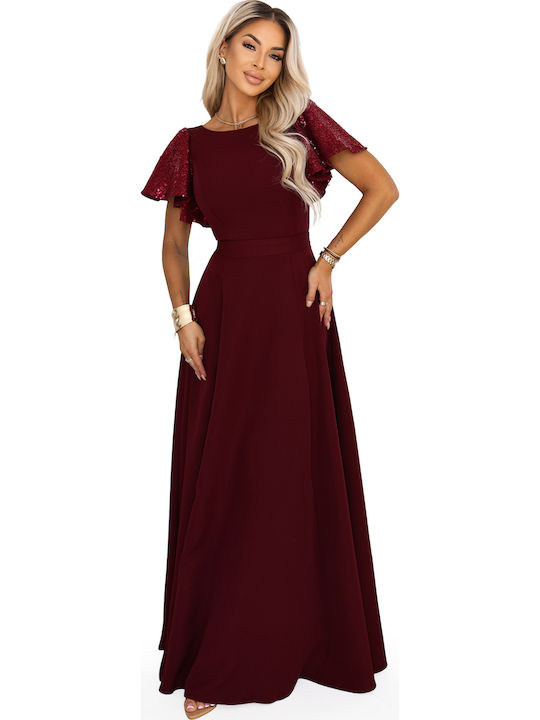 Numoco Maxi-Abendkleid Burgundy