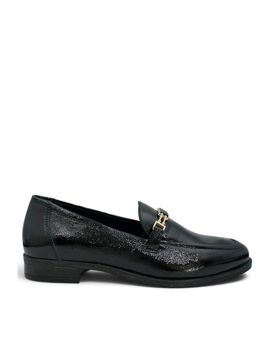 Patent Leather Women's Loafers in Black