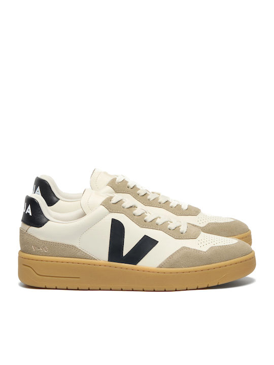 Veja V-90 Men's Sneakers Pure Black / Natural