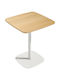 Square Wooden Dining Table with Metal Frame 60x60x75cm