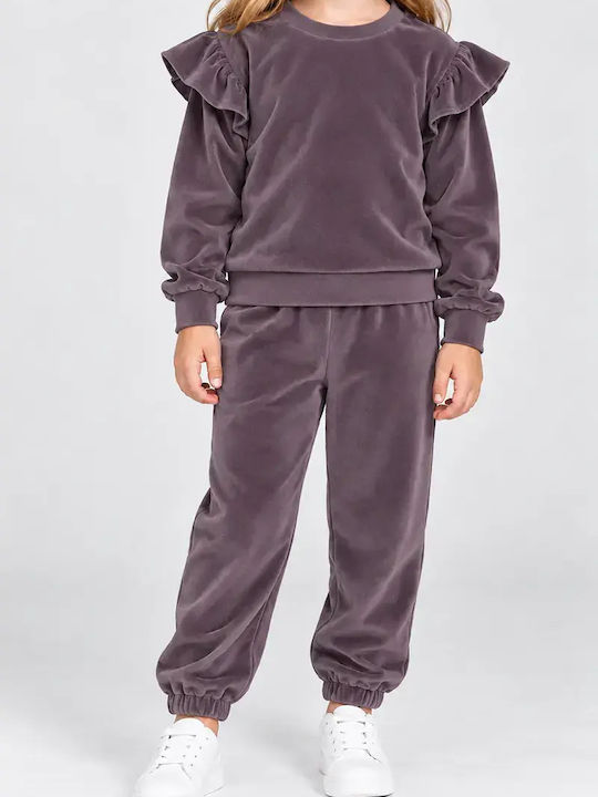 Kinder-Sweatanzug-Set Lila