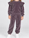 Kinder-Sweatanzug-Set Lila