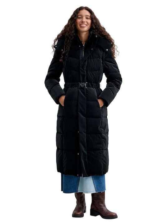 Damen-Pufferjacke für den Winter Schwarz