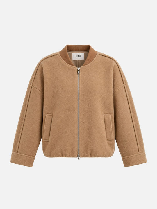 Eleh Damen-Bomberjacke Camel