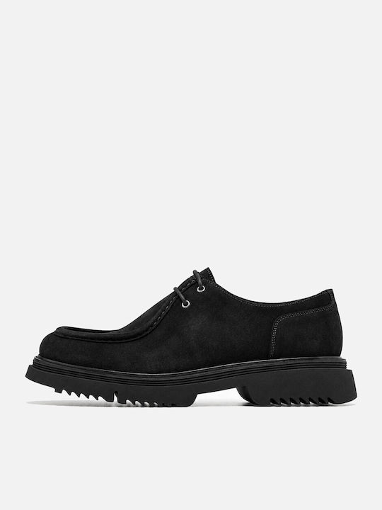 Suede Men's Moccasins in Black