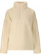 Winter Women's Fleece Hiking Top Long Sleeve with Zipper White