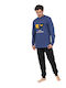 Billy Winter Men's Cotton Pyjamas Indigo/Navy