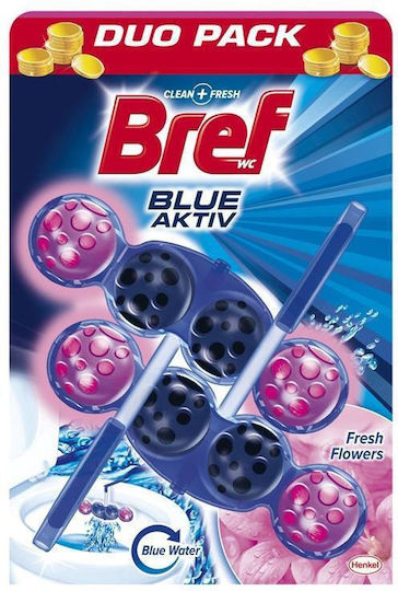 Bref Detergent Pentru Vasul de Toaletă cu Miros de Flori 2x50gr