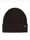 Women's Knitted Beanie in Brown
