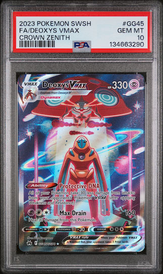 Deoxys Vmax Crown Zenith #gg45 Psa 10